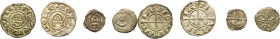FRANCE / FÉODALES - FRANCE / FEUDAL
Provence (comté de), Alphonse Ier et Raymond de Bollène (1177-1186). Lot de 2 oboles et 2 pites (centre d’une obol...