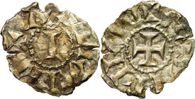 FRANCE / FÉODALES - FRANCE / FEUDAL
Arles (archevêché), Ithier (953-985). Denier ND, Arles.
Dy.1732 ; Argent - 18 mm - 12 h
Flan éclaté à la frappe. S...