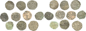 FRANCE / FÉODALES - FRANCE / FEUDAL
Arles (archevêché d’), Anonymes (fin du XIIIe siècle). Lot de 10 oboles : 4 d’Arles, imitations de Viviers et 6 du...