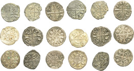 FRANCE / FÉODALES - FRANCE / FEUDAL
Arles (archevêché d’), Anonymes (fin du XIIIe siècle). Lot de 9 oboles : 6 d’Arles, 2 de Vérone (prototype) et 1 i...