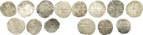 FRANCE / FÉODALES - FRANCE / FEUDAL
Arles (archevêché d’), Anonymes (XIVe siècle). Lot de 7 demi-carlins ND, Arles.
PA.4099-4102 et v. ; Argent - 1,03...