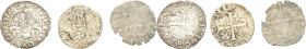 FRANCE / FÉODALES - FRANCE / FEUDAL
Arles (archevêché d’), Anonymes (XIVe siècle). Lot de 3 monnaies : 2 deniers et 1 double denier ND, Arles.
Dy.1741...
