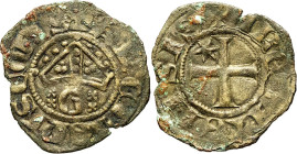 FRANCE / FÉODALES - FRANCE / FEUDAL
Arles (archevêché d’), Gaillard de Saumate (1317-1323). Obole ND, Arles.
Dy.1744 (cet exemplaire) ; Billon - 15 mm...
