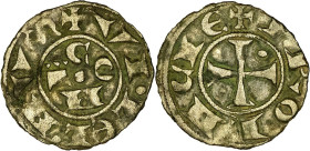 FRANCE / FÉODALES - FRANCE / FEUDAL
Forcalquier (Comté de), Guillaume V de Sabran (1209-1220). Obole guillemine ND, Pertuis.
PA. - - Bd.802 ; Billon -...