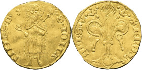 FRANCE / FÉODALES - FRANCE / FEUDAL
Dauphiné, Viennois (dauphins du), Charles Ier, dauphin (1349-1364). Florin avec KROL et tour, 2e émission ND (1349...
