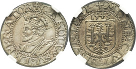 FRANCE / FÉODALES - FRANCE / FEUDAL
Besançon (ville de), au nom de Charles V. Carolus 1543.
Bd.1292 ; Argent - 1,15 g - 20 mm - 9 h
NGC AU 58 (4824370...