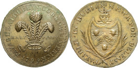 IRLANDE - IRELAND
Georges III (1760-1820). Halfpenny, Prince of Wales Plumes 1795.
D&H.18 ; Cuivre - 10,43 g - 29 mm - 6 h
Superbe.
