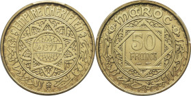 MAROC - MOROCCO
Mohammed V (1927-1961). Essai de 50 francs en bronze-aluminium AH1371 (1951), Paris.
Lec.281 ; Bronze-aluminium - 27 mm - 6 h
PCGS SP6...