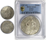 RDR – Habsburg – Österreich, RÖMISCH-DEUTSCHES REICH. Salzburg. Wolfgang Dietrich. Taler ND (1587-12). Silber. BR-1667, Dav. 8187. PCGS MS 62