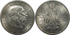 RDR – Habsburg – Österreich, KAISERREICH ÖSTERREICH. Österreich-Ungarn. Franz Joseph I. (1848-1916). 2 Kronen 1913. Jaeger 384. Silber. Fast Stempelgl...