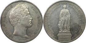 Altdeutsche Münzen und Medaillen, BAYERN / BAVARIA. Ludwig I. (1825-1848). Geschichtsdoppeltaler 1843. 100 Jahre Gründungsjubiläum der Universität Erl...