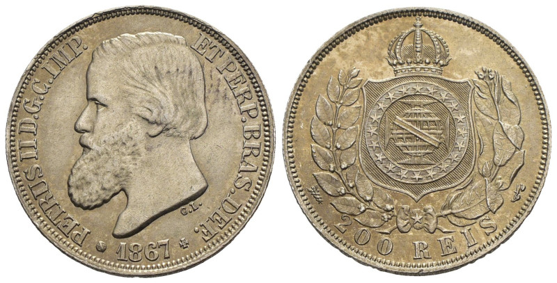 Brasile - Pietro II (1831-1889) - 200 Reis 1867 - Ag - KM#471
qFDC

SPEDIZION...