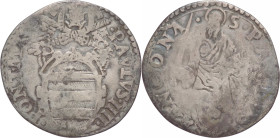 Stato Pontificio - Ancona - Paolo IV, Carafa (1555-1559) - giulio con San Paolo del II tipo - CNI 101 - 2,64 g - Ag
qBB

SPEDIZIONE SOLO IN ITALIA ...