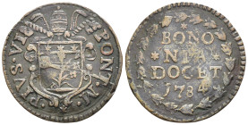 Bologna - Pio VI (1775-1799) - Quattrino "Bononia Docet" 1784 - gr. 1,88 - MIR 2855/30
BB+

SPEDIZIONE SOLO IN ITALIA - SHIPPING ONLY IN ITALY