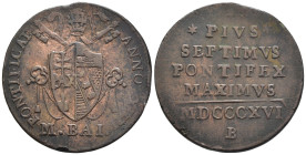 Bologna - Pio VII (1800-1823) - 1/2 Baiocco 1816 Anno XVI - Cu - gr. 5,81 - Gigante 66
BB+

SPEDIZIONE SOLO IN ITALIA - SHIPPING ONLY IN ITALY