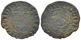 Ferrara - Alfonso I d’Este (1505-1534) - Quattrino - D/ Stemma della città - R/ Busto frontale di S. Maurelio - MI - gr. 0,52 - MIR 283
MB

SPEDIZI...