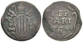 Ferrara - Benedetto XIV (1740 - 1758) - Quattrino 1744 - AE - gr. 1.33 - MIR 2652/3
MB/BB

SPEDIZIONE SOLO IN ITALIA - SHIPPING ONLY IN ITALY