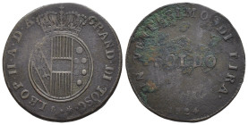 Firenze - Leopoldo II di Lorena (1824-1859) - 1 Soldo da 1/20 di Lira 1824 - Cu - ESTREMAMENTE RARA - depositi - Gigante 68
MB

SPEDIZIONE SOLO IN ...