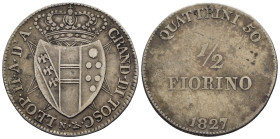 Firenze - Leopoldo II di Lorena (1824-1859) - 1/2 Fiorino da 50 Quattrini 1827 - Ag - gr. 3,32 - Gigante 44
BB/SPL

SPEDIZIONE SOLO IN ITALIA - SHI...