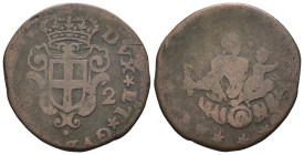 Genova - Dogi Biennali (terza fase, 1637-1797) - 2 Soldi - AE - gr. 2,04 - MIR 345
MB

SPEDIZIONE SOLO IN ITALIA - SHIPPING ONLY IN ITALY