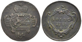 Gorizia - Giuseppe II d'Asburgo-Lorena (1780-1790) - 1 Soldo 1788 Kremnitiz - Cu - gr. 2,33 - MIR 152
BB+

SPEDIZIONE SOLO IN ITALIA - SHIPPING ONL...