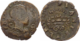 Napoli - Filippo IV (1621-1665) - 3 Cavalli 1626 con sigle M C dietro il busto - AE - gr. 2,22 - MIR 274
BB+

SPEDIZIONE SOLO IN ITALIA - SHIPPING ...