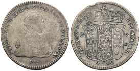 Napoli - Ferdinando IV di Borbone (1759-1816) - 1/2 Piastra da 60 Grana del 1° tipo 1760 - Ag - RARISSIMA - gr. 12,14 - Gigante 79
BB

SPEDIZIONE S...
