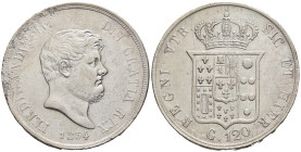 Napoli - Ferdinando II di Borbone (1830-1859) - Piastra da 120 Grana del 6° tipo 1854 - Ag - Gigante 85
BB+

SPEDIZIONE SOLO IN ITALIA - SHIPPING O...