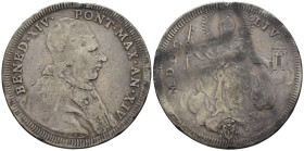 Roma - Benedetto XIV (1740-1758) - Mezza Piastra 1753 Anno XIV - Ag - gr. 12,75 
MB+

SPEDIZIONE SOLO IN ITALIA - SHIPPING ONLY IN ITALY