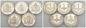 Ungheria - Lotto di 5 monete da 1 Pengo anni vari - Ag - KM#510

SPEDIZIONE SOLO IN ITALIA - SHIPPING ONLY IN ITALY
