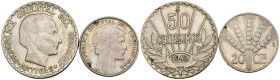 Uruguay - Lotto di 2 monete: 50 Centésimos 1943 Ag KM#31 - 20 Centésimos 1942 Ag KM#29

SPEDIZIONE SOLO IN ITALIA - SHIPPING ONLY IN ITALY