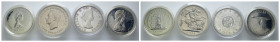 Mondiali - Lotto di 4 monete: Canada 1 Dollar 1977 Ag KM#118 - Regno Unito 5 Shillings 1951 Ag KM#880 - Canada 1 Dollar 1964 Ag KM#58 - Canada 1 Dolla...