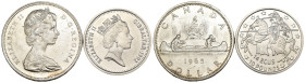Mondiali - Lotto di 2 monete: Canada 1 Dollar 1965 Ag KM#64.1 - Gibilterra 14 Ecus/10 Pounds 1992 Ag KM#109

SPEDIZIONE IN TUTTO IL MONDO - WORLDWID...