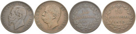 Regno d'Italia - Lotto di 2 monete: 10 Centesimi 1866 Torino Cu Gigante 93 - 10 Centesimi 1893 Roma Cu Gigante 47

SPEDIZIONE SOLO IN ITALIA - SHIPP...