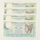Repubblica Italiana - Lotto di 4 banconote consecutive 500 Lire Mercurio 1974 - Gigante BS 26A
qFDS-FDS

SPEDIZIONE IN TUTTO IL MONDO - WORLDWIDE S...