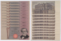 Repubblica Italiana - Lotto di 10 banconote da 1000 Lire Verdi 2° tipo - consecutive
FDS

SPEDIZIONE IN TUTTO IL MONDO - WORLDWIDE SHIPPING