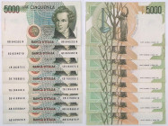 Repubblica Italiana - Lotto di 8 banconote da 5000 Lire Bellini
da SPL+ a FDS

SPEDIZIONE IN TUTTO IL MONDO - WORLDWIDE SHIPPING