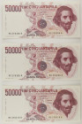 Repubblica Italiana - Lotto di 3 banconote consecutive 50.000 Lire "Bernini 1° Tipo" 1986 - Gig. BI 80C
FDS

SPEDIZIONE IN TUTTO IL MONDO - WORLDWI...