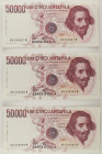 Repubblica Italiana - Lotto di 3 banconote consecutive 50.000 Lire "Bernini 1° Tipo" 1990 - Gig. BI 80D
FDS

SPEDIZIONE IN TUTTO IL MONDO - WORLDWI...