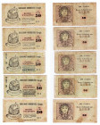 Lotto n.5 Buoni composto da: n.2 Associazione Commercianti, Viareggio, Buono d'Acquisto per 50 Lire, Serie A,Valido fino al 1975 con proroga fino al 1...