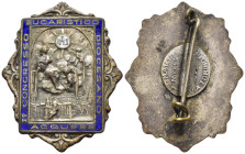 Spilla per il I° Congresso Ecauristico Diocesaneo Acquese 1928 - gr. 4,80 - 30x24 mm - Opus: Omarini

SPEDIZIONE SOLO IN ITALIA - SHIPPING ONLY IN I...