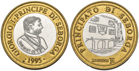 Seborga - Mezzo Luigino 1995 - Principe Giorgio I - Bimetallico: centro in rame-nichel con anello in ottone
FDC

SPEDIZIONE IN TUTTO IL MONDO - WOR...