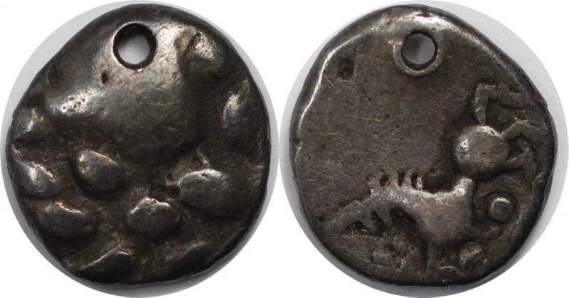 Keltische Münzen, GALLIA. SEQUANI. Quinar ca. 1. Jhdt. v. Chr, Typus "Rheinland-...