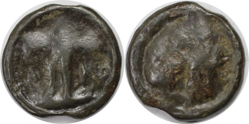 Keltische Münzen, GALLIA. CARNUTES. Potin ca. 2. Jahrhundert v. Chr., 3.26 g. 17...