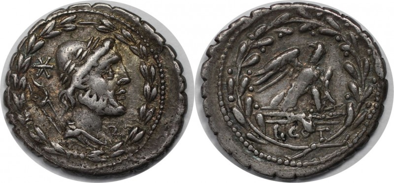 Römische Münzen, MÜNZEN DER RÖMISCHEN REPUBLIK. L. Aurelius Cotta, 105 v. Chr. D...