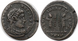 Römische Münzen, MÜNZEN DER RÖMISCHEN KAISERZEIT. Constantinus I. (306-337 n. Chr). Follis (Treveris) 330-335 n. Chr, Vs: CONSTANTINVS MAX AVG, Drapie...