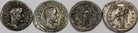 Römische Münzen, Lots und Sammlungen römischer Münzen. MÜNZEN DER RÖMISCHEN KAISERZEIT. Maximinus I., 235-238 n. Chr, Lot von 2 Münzen. Silber. Sehr s...