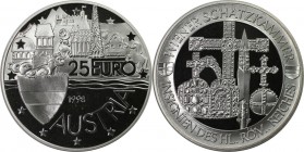 RDR – Habsburg – Österreich, REPUBLIK ÖSTERREICH. Vienna Treasury. Medaille "25 Euro" 1998, Silber. KM # 48. Polierte Platte