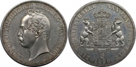 Altdeutsche Münzen und Medaillen, ANHALT - DESSAU. Leopold Friedrich (1817-1871). Vereinstaler 1869 A, Silber. AKS 30. Vorzüglich