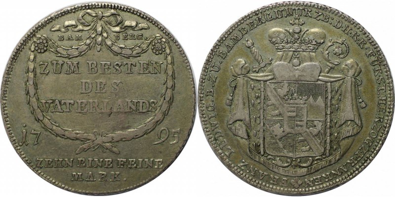 Altdeutsche Münzen und Medaillen, BAMBERG. Christoph Franz (1795-1801). Konventi...